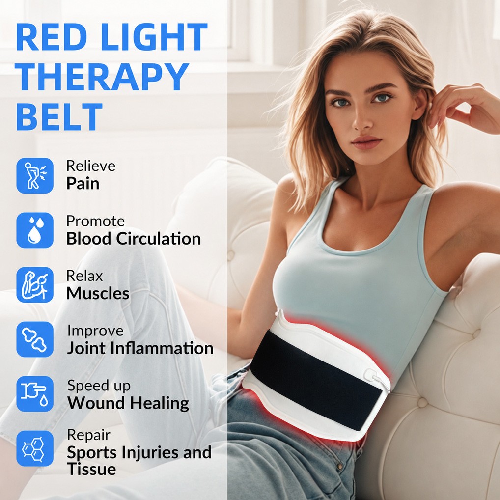 660nm 850nm 940nm Infrared Heating Pad Red Light Therapy Belt for Joints Pain