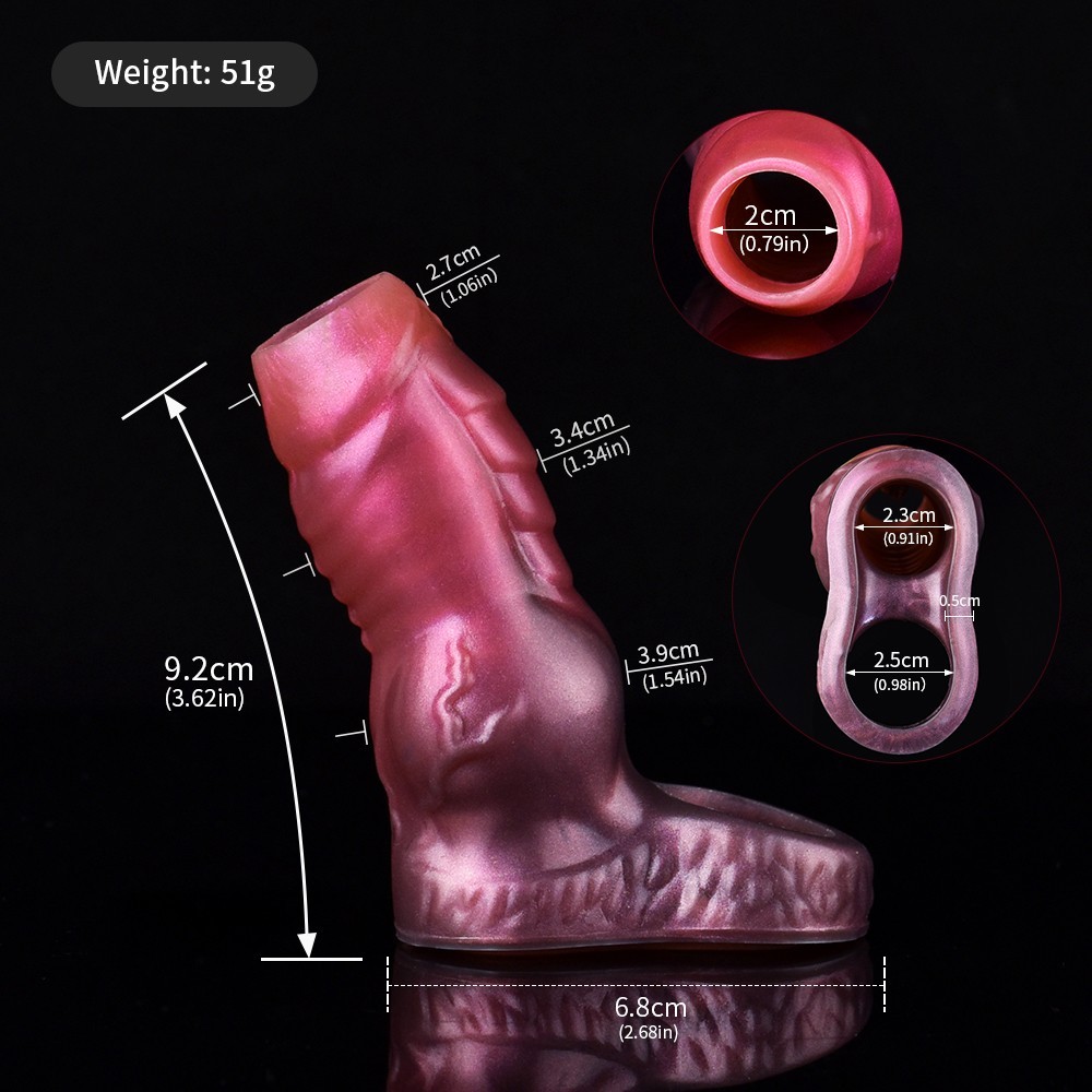 Male Fantasy Monster Cock Extension Sleeve Silicone Enlarger Enhancer Sheath