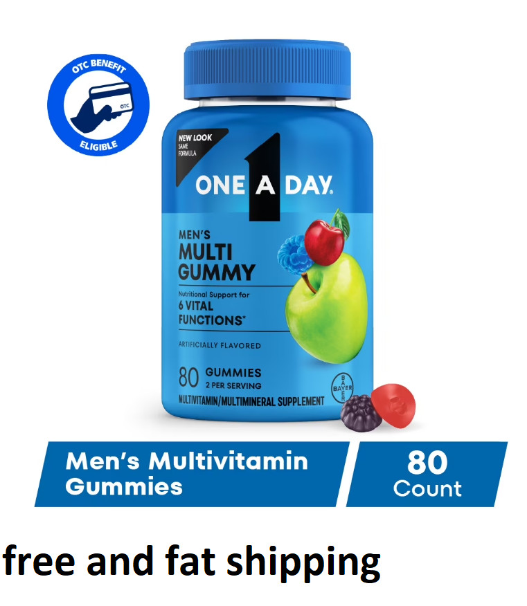 One A Day Mens Multivitamins Gummies with B Vitamins Immune Support 80 Count