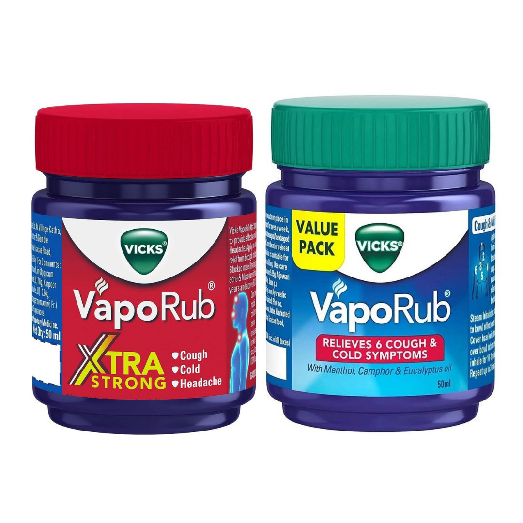 Vicks VapoRub Complete Bundle For Cold, Cough, Headache & Body Ache Relief Set