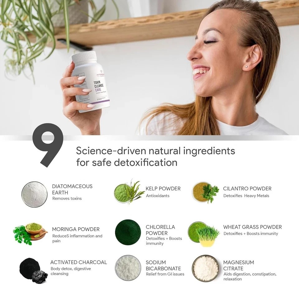 Autoimmunity Care Toxin Cleanse Care – Advanced Detox Detoxification 60 Caps