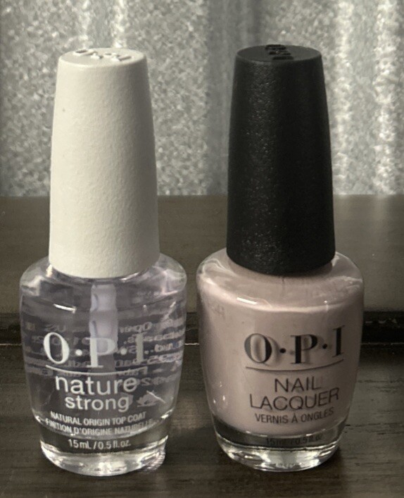 OPI Nail Lacquer Polish Taupe-less Beach & Nature Strong Topcoat 0.5oz Each