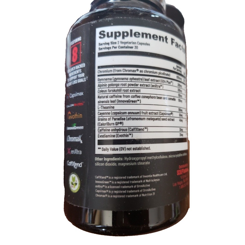 1 bottle Sculptnation BURN EVOLVED 2.0 Fat Loss Supplement , 60 Capsules- 2028