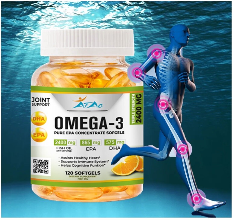 OMEGA – Heart, Brain, & Joint Support-Enteric Coated Fish Oil 2400 MG -240 SOFGL