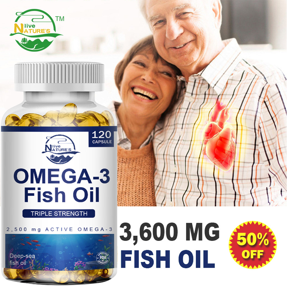 Maximum Strength Triple Omega 3 Fish Oil, 3600 EPA & DHA – 120 Softgels