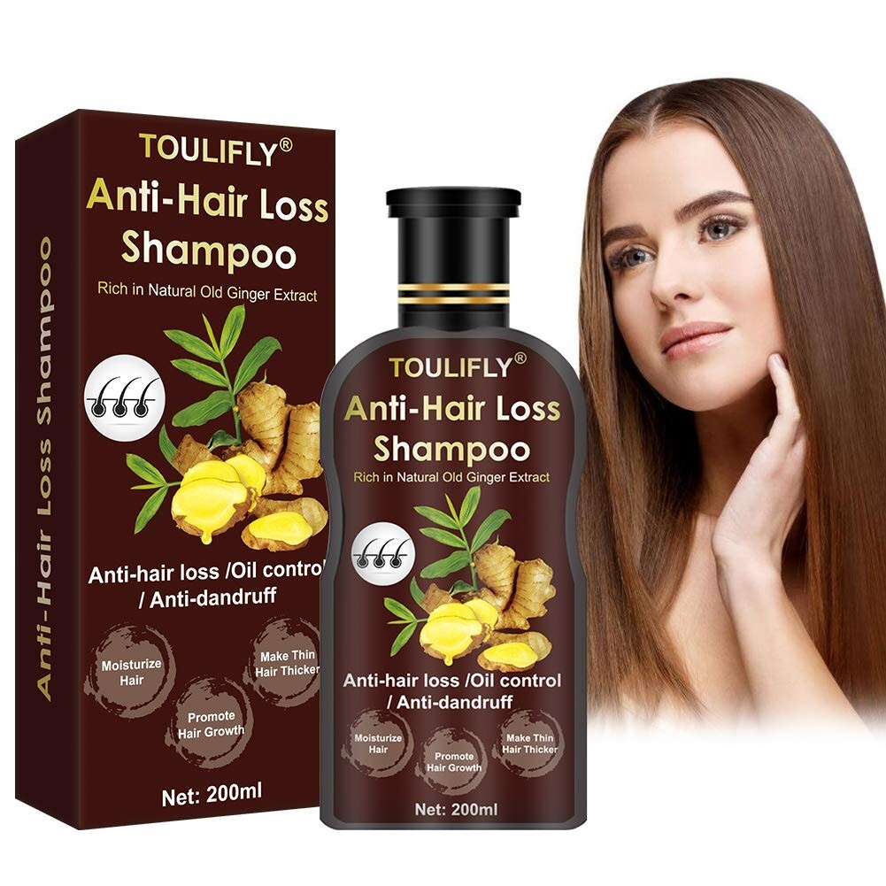 Regrowth Anti-Hair Loss Shampoo Rich in Natural Old Ginger Extract for Men&Women