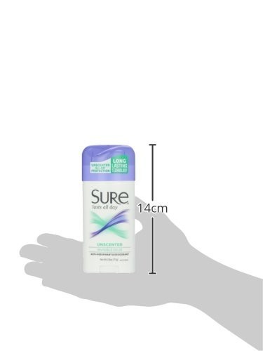 Sure Deodorant Invisible Solid, Unscented – 2.6 oz