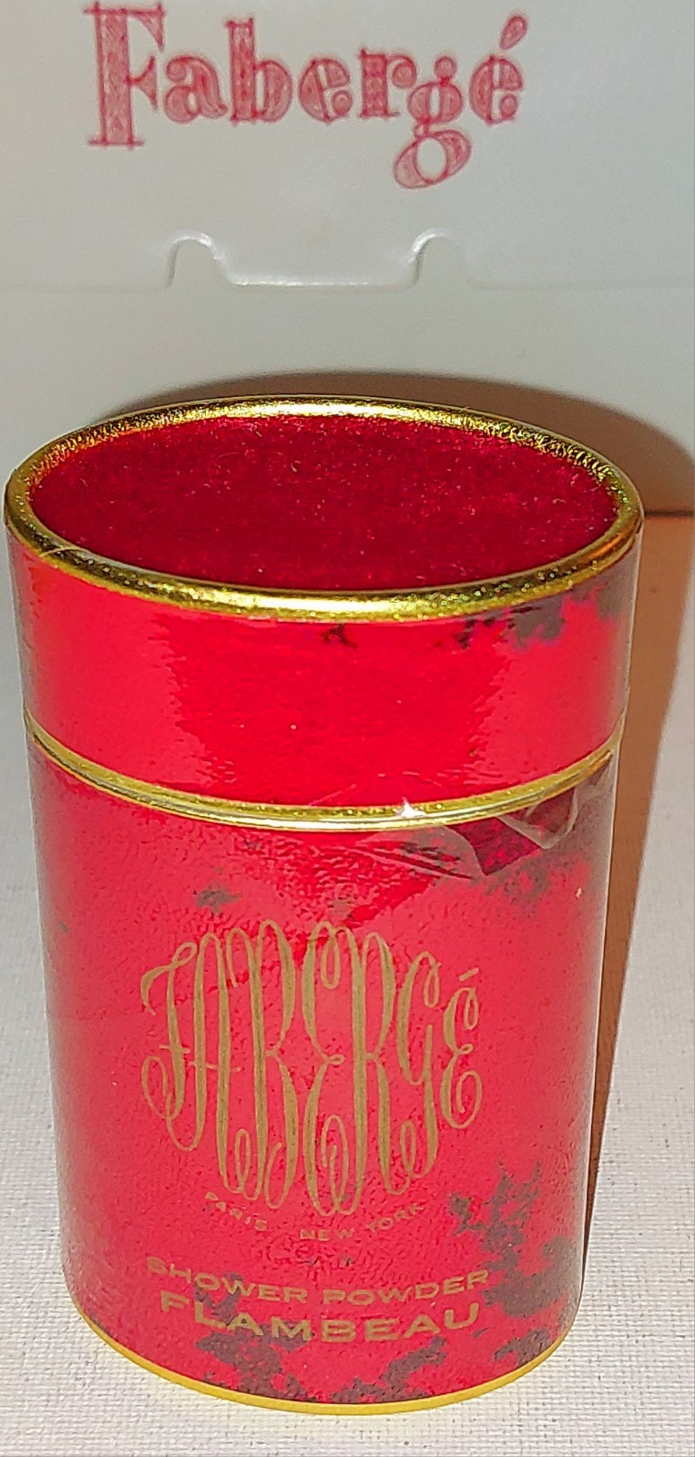 Faberge Flambeau 1 OZ. Cologne, Perfumed Soap, & Powder MONEY BACK IF NOT HAPPY!