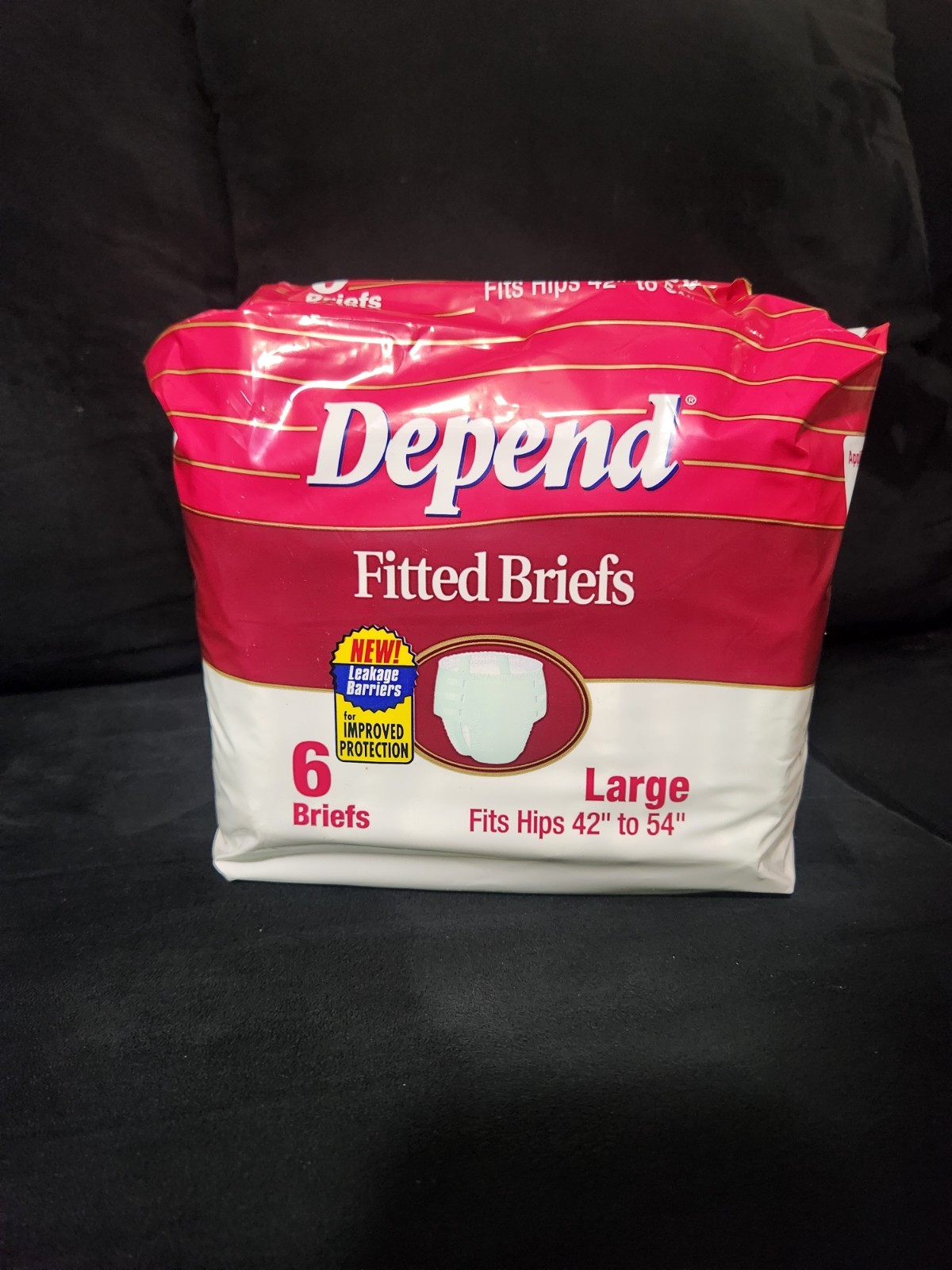 Vintage Green Adult Depend Large Fitted Brief 6 Count From 1996 (NEW Old Stock)
