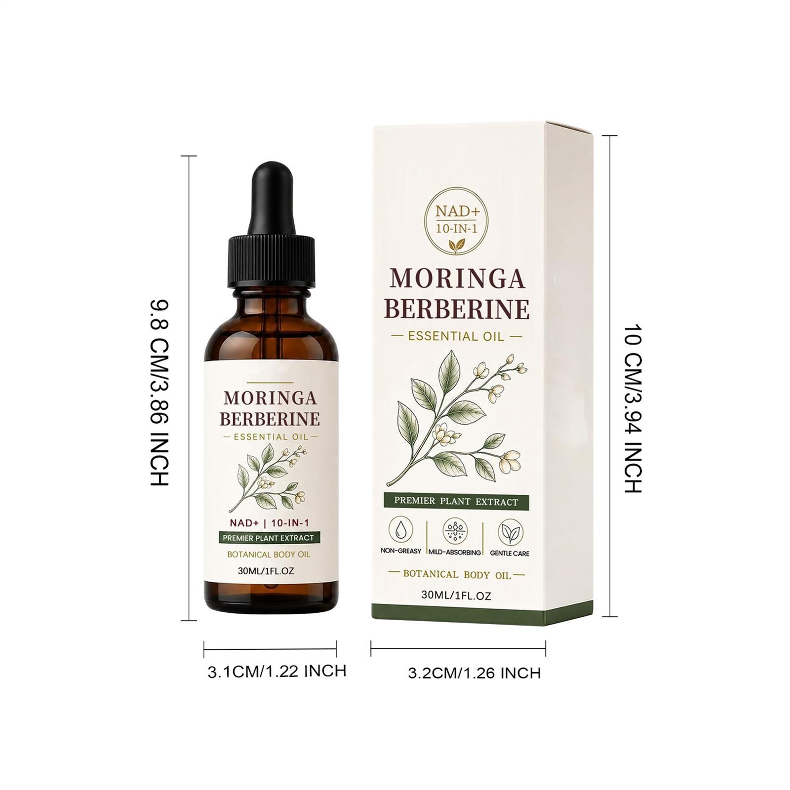 Moringa Berberine Oil – Essential Oil 30ml, With Ginger Root, Jojoba & Vitamin E