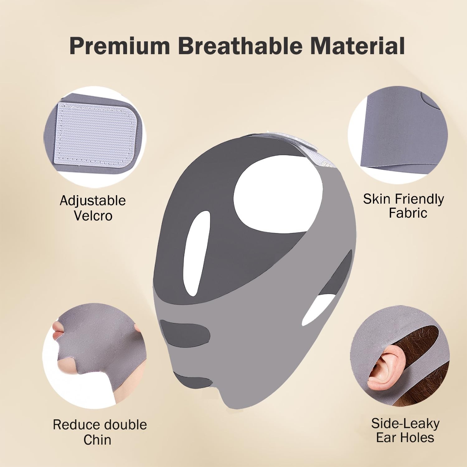 Reusable V Line Face Lifting Belt Anti-Wrinkle Slimming Double Chin Reducer Mask