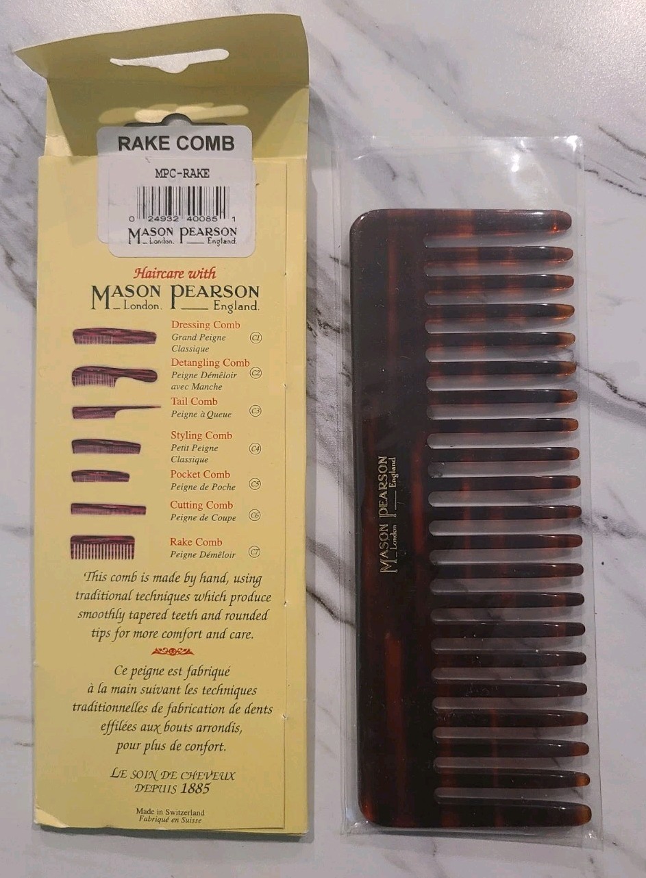 Mason Pearson Handmade RAKE COMB(6.4×2.4in) Unisex-New (Opened-Minor Warping)