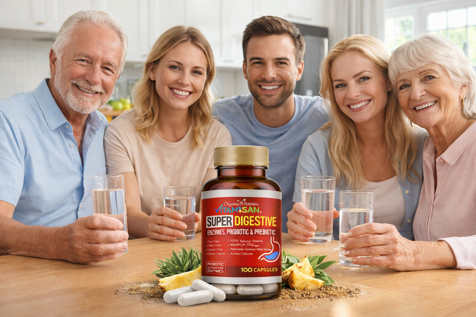 Super Digestive Brook Enhanced-Biotics Probiotic and Prebiotic 100 capsules
