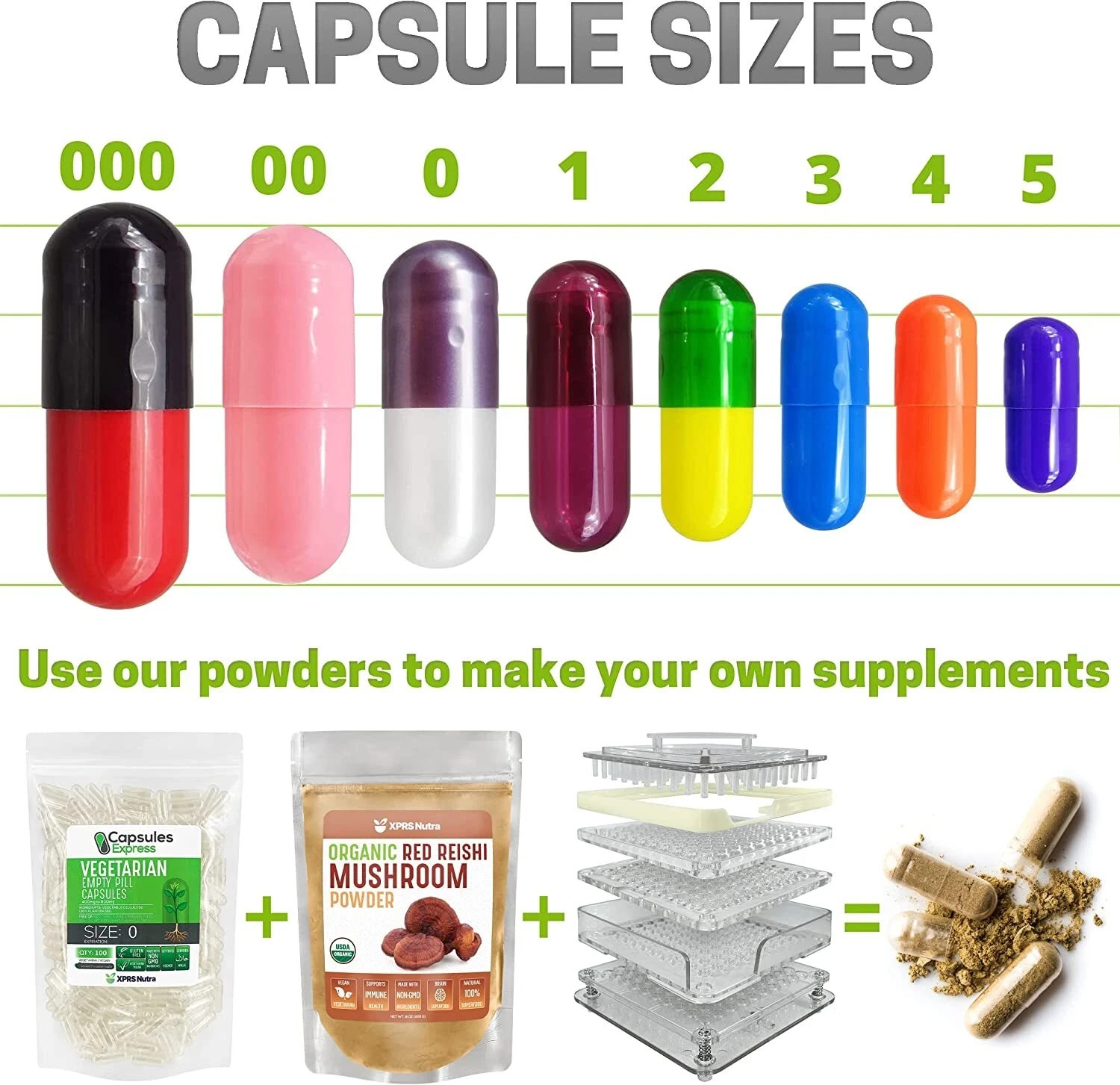Size 3 White Empty Gelatin Pill Capsules Kosher Gel Caps Gluten-Free Made in USA