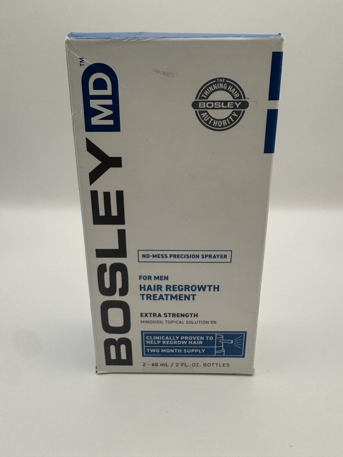 Bosley Hair Regrowth Treatment Minoxidil Solution 5% for Men – Two Months Supply