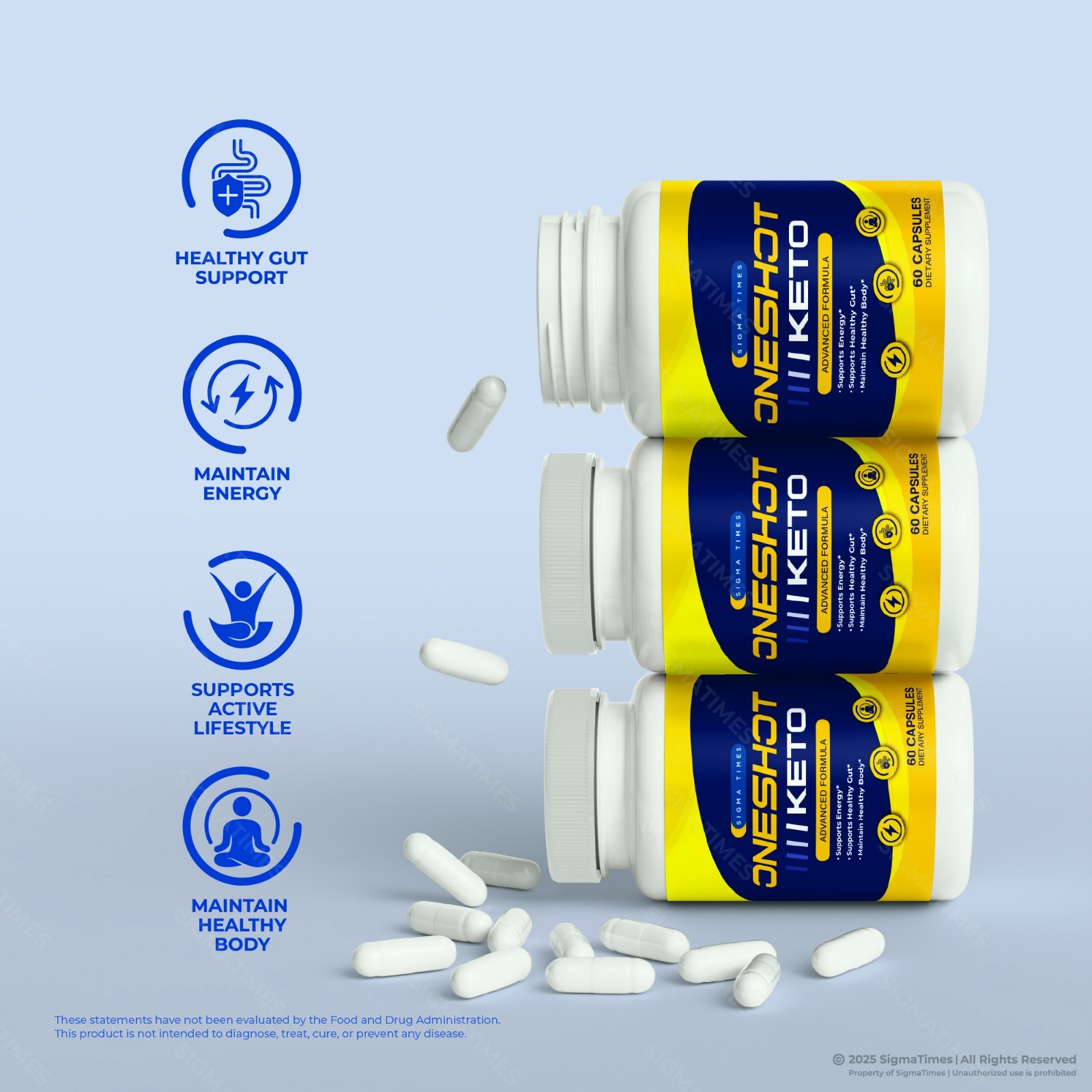 (2 Pack) OneShot Keto Capsules- Keto ACV Pills for Advanced Weight Loss