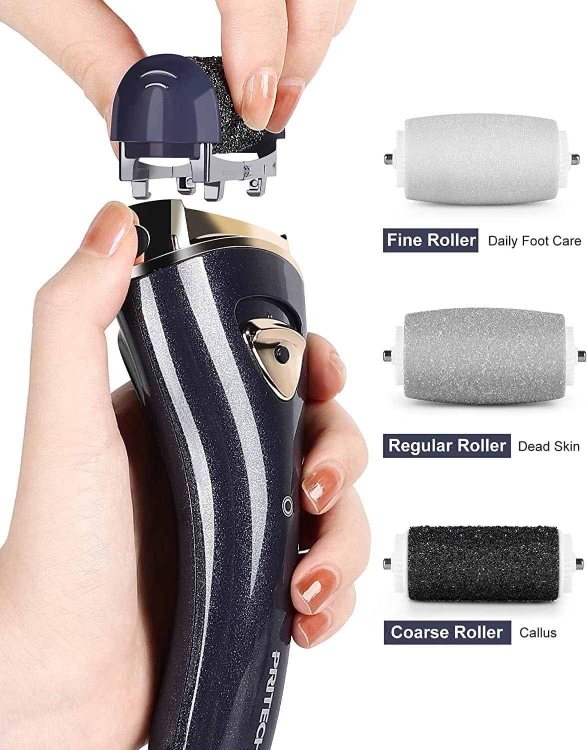 Rechargeable Electric Callus Remover – Portable Foot File Pedicure Tool, Dead Sk