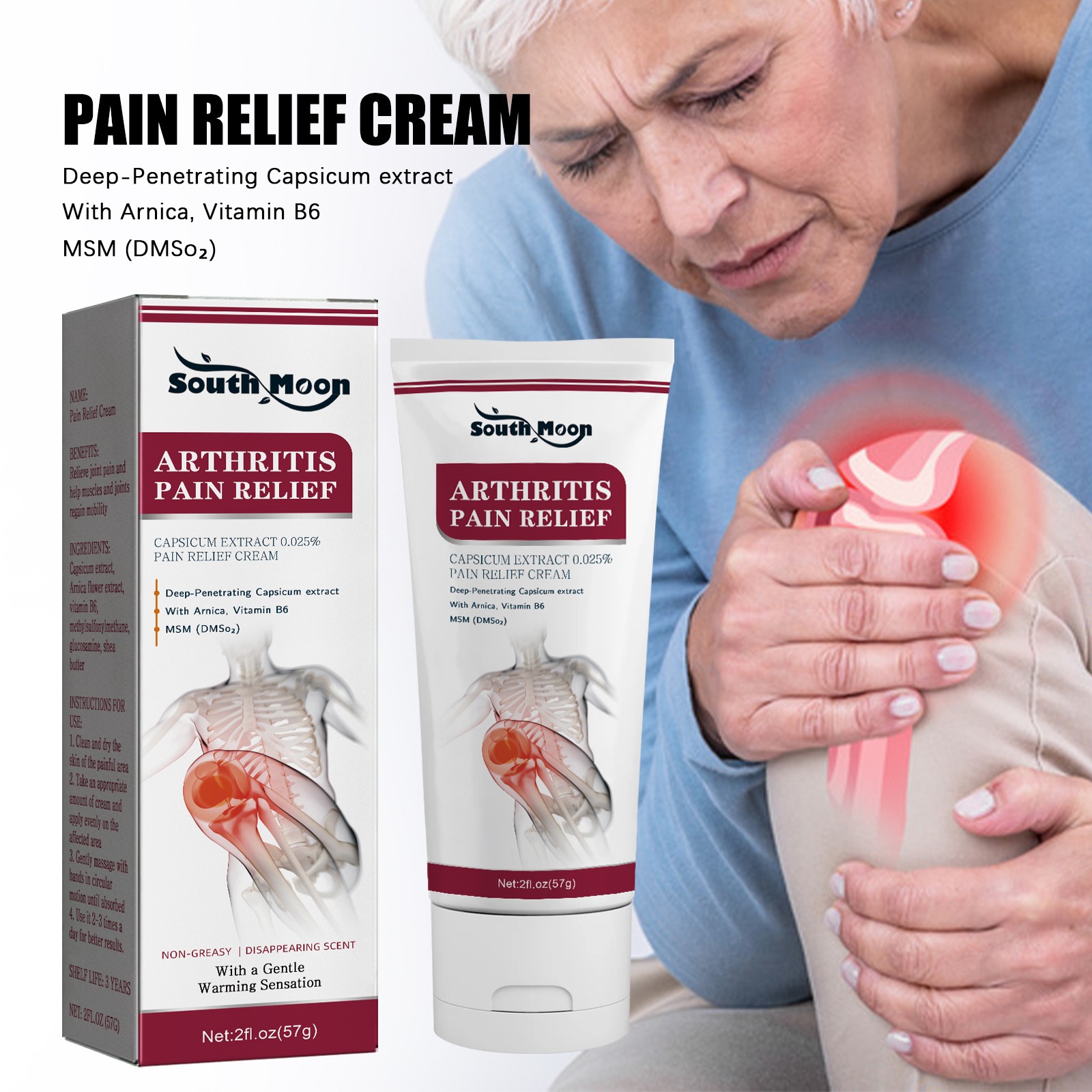 Pain Relief Cream, Relieve Joints Knees Cervical Vertebra Hands And Feet Sorenes
