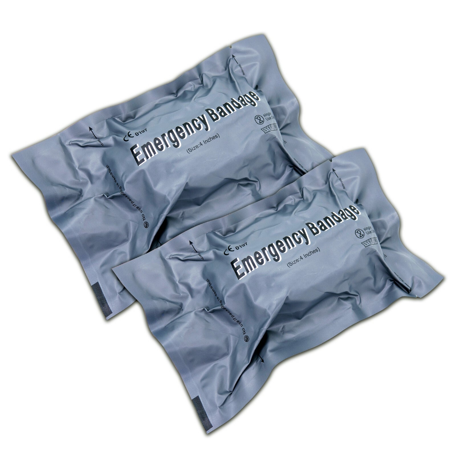 LINE2design Israeli 4” Emergency Compression Bandage – First Aid Dressing 2 Pack