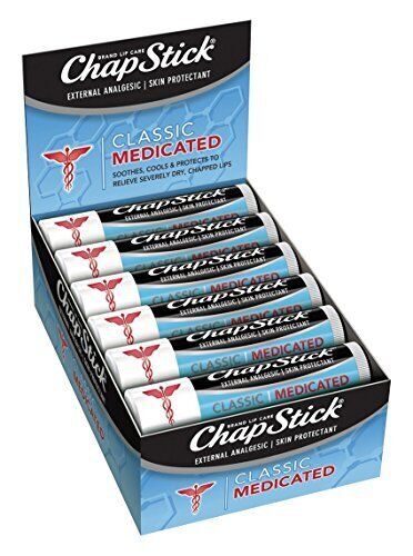 ChapStick Classic Medicated, 0.15 oz (12-Stick Refill Pack)