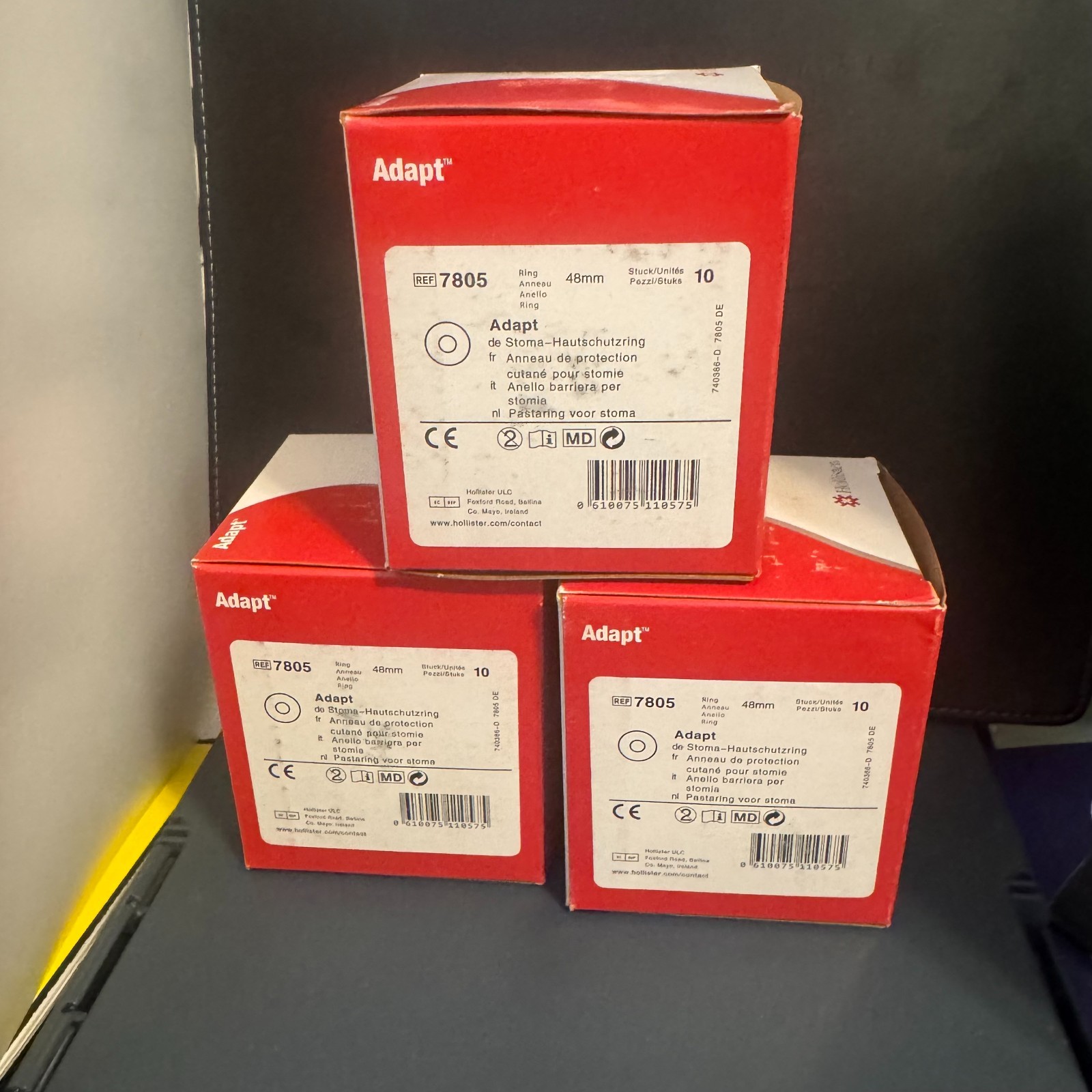 3 Boxes Hollister 7805 Adapt 2”Flat Barrier Rings 10 Pack–Ostomy Barrier Ring