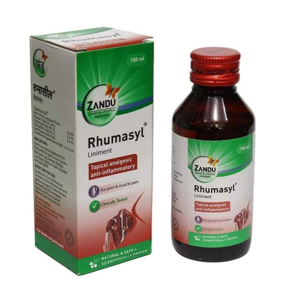 Zandu Rhumasyl Liniment oil (100ml) Herbal Ayurvedic Joint Wellness + Free Ship