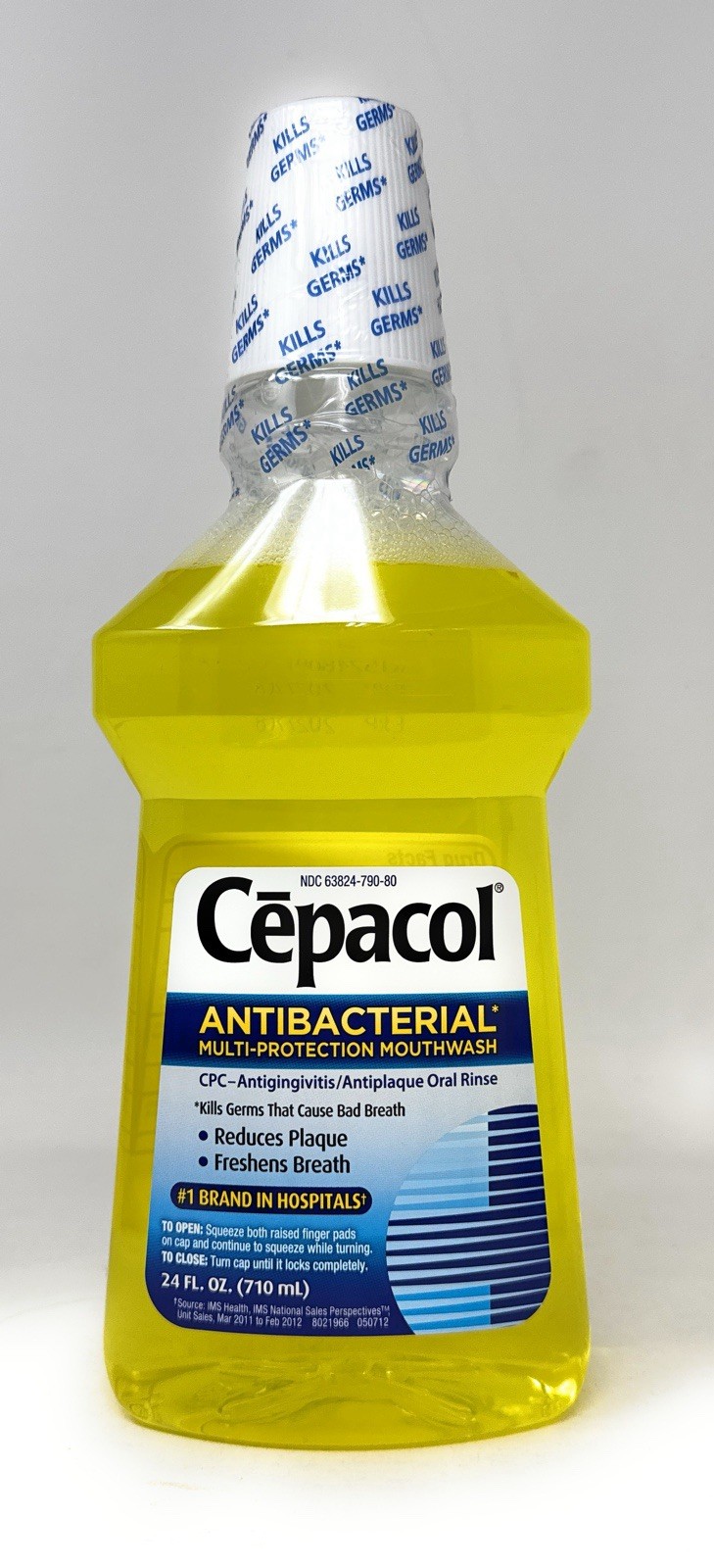 Cepacol Antibacterial Protection Mouthwash Yellow 24 oz EXP 05/27 ONE BOTTLE