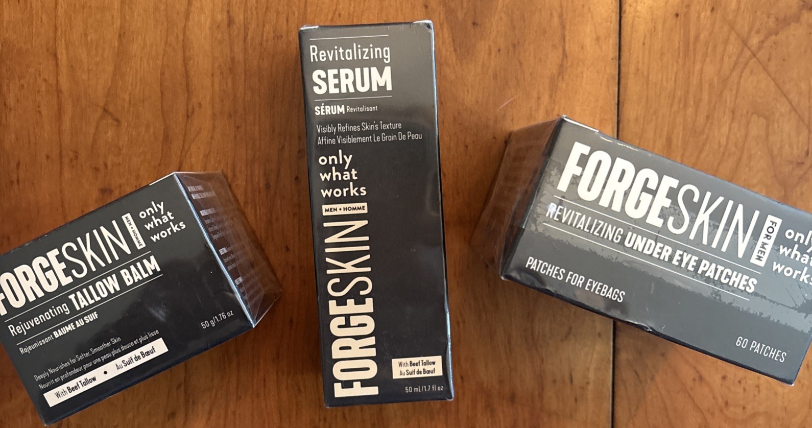 forge skin tallow balm Revitalizing Serum & Under Eye Patches