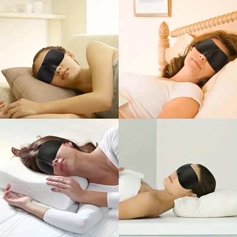 3 Pack Travel 3D Eye Mask Sleep Soft Padded Shade Cover Rest Relax Blindfold