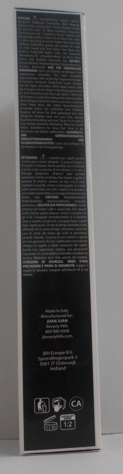 J BEVERLY HILLS Professional Cosmetic Hair Colour Cream (Level 0 – 6)~ 3.4 fl oz
