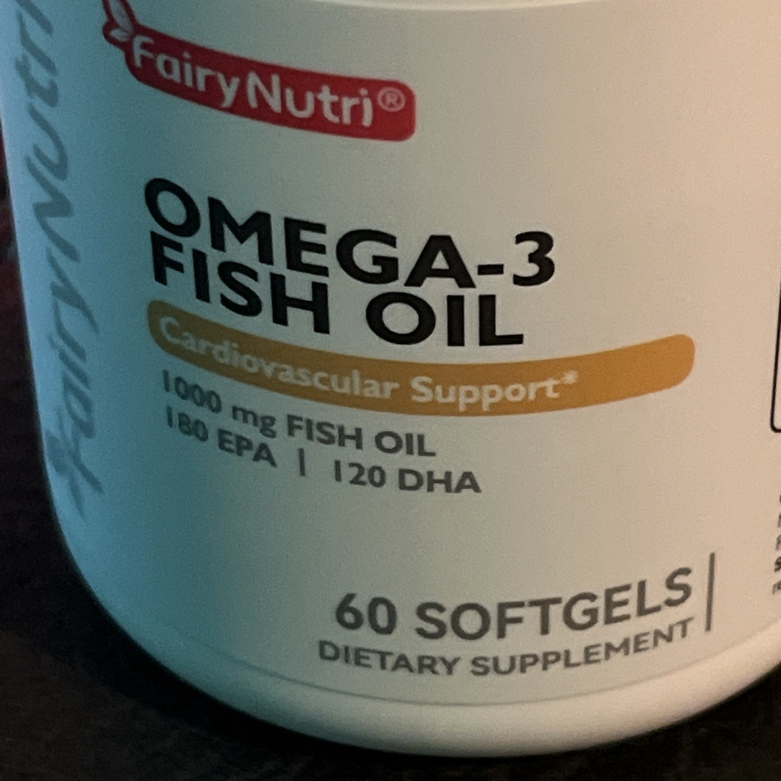 Fairy Nutri Omega3 60 Softgels Fish Oil Supplement Heart Health Support Vegan