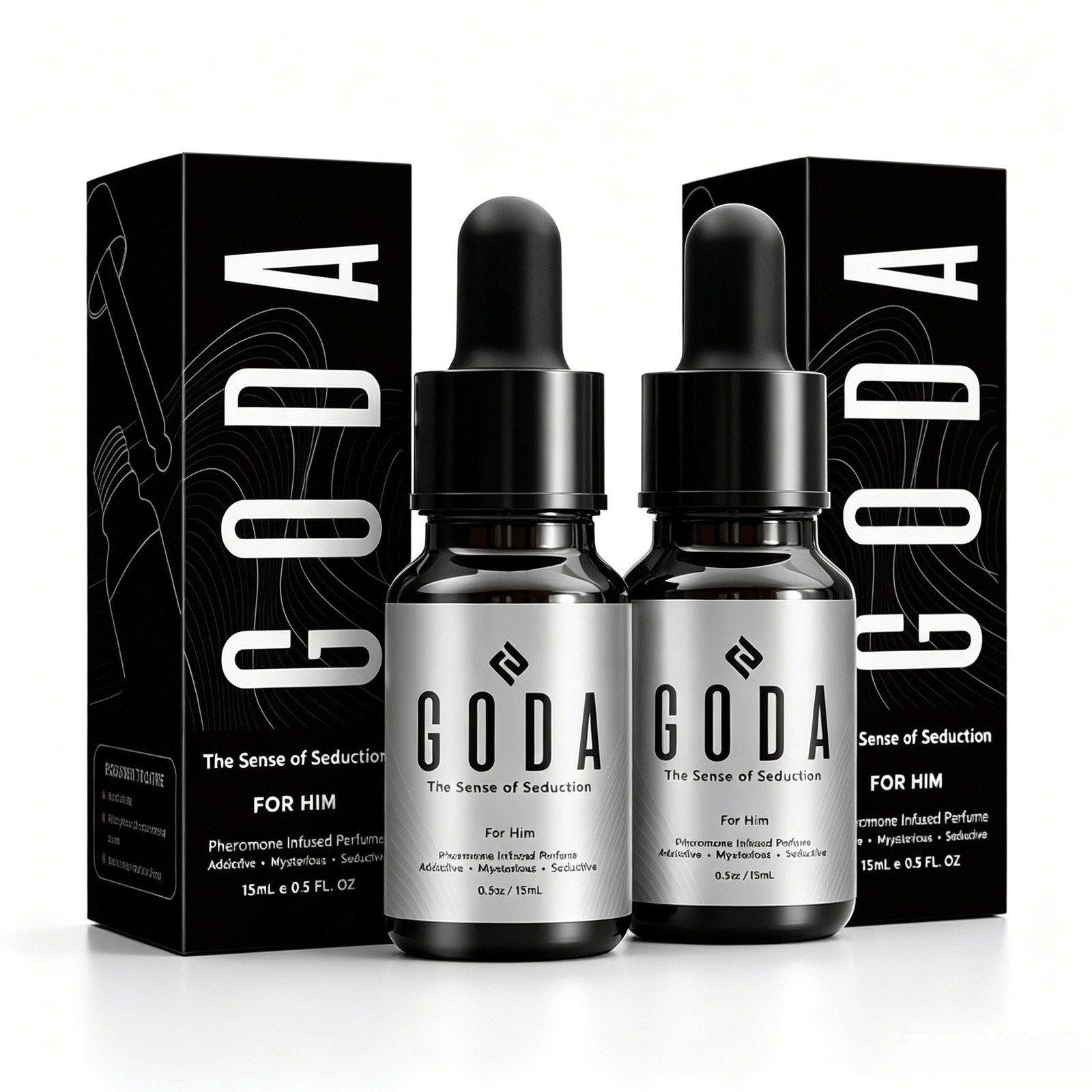 2x GODA For Him Pheromones Cologne for Men Infused with Real Pheromones 0.5oz
