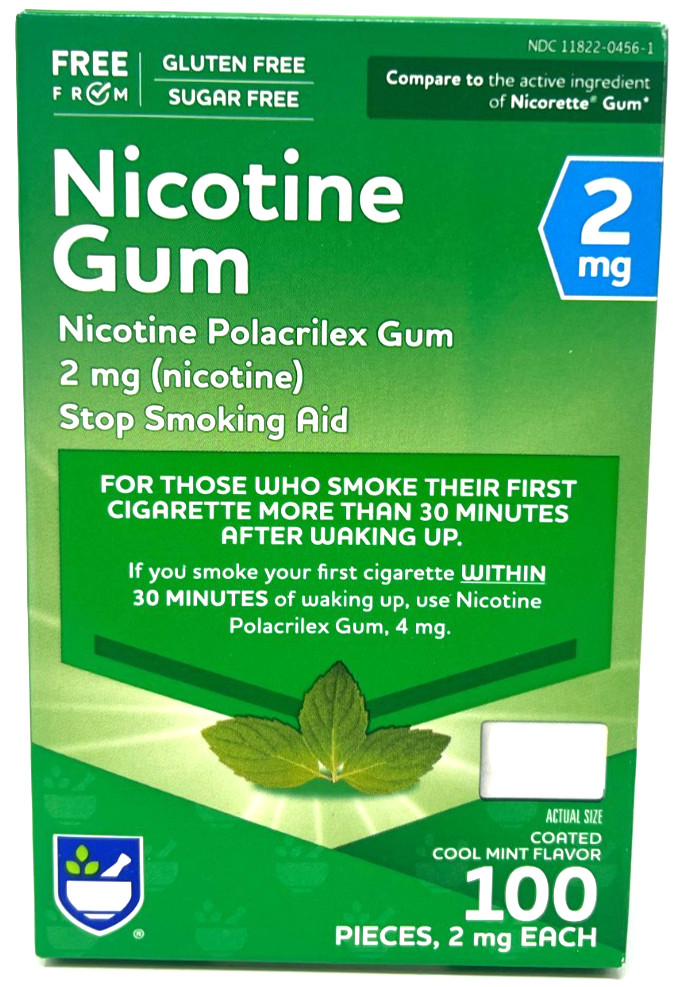 Rite Aid Nicotine Gum Sealed Coated Cool Mint 2mg 100 Pieces Sealed Exp: 11/2026
