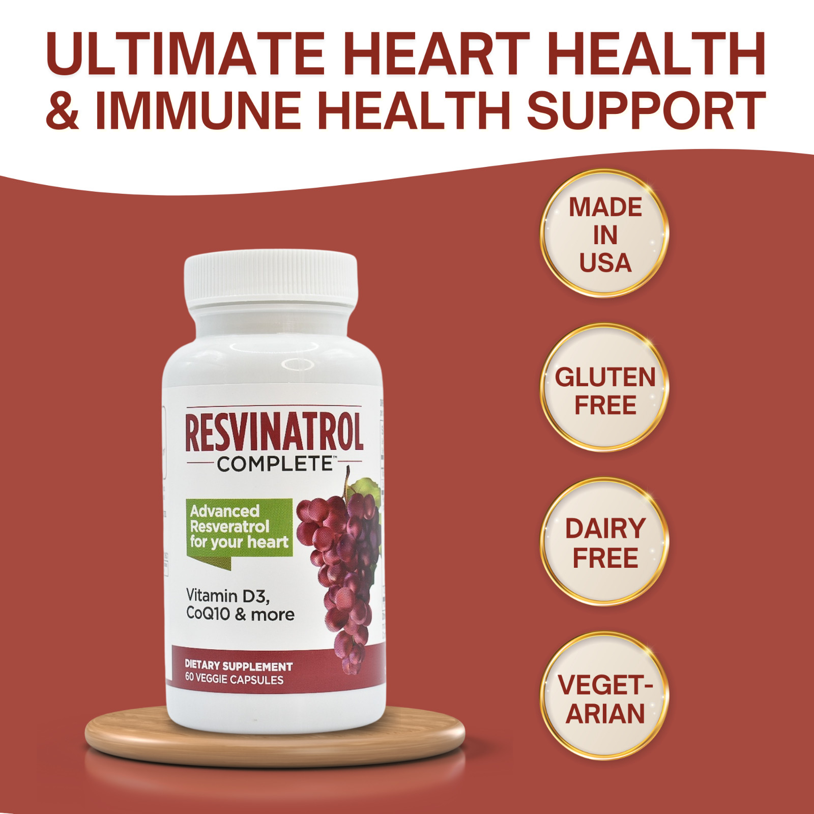 Resvinatrol Complete – Resveratrol – Supports Heart Health, Healthy Aging & More