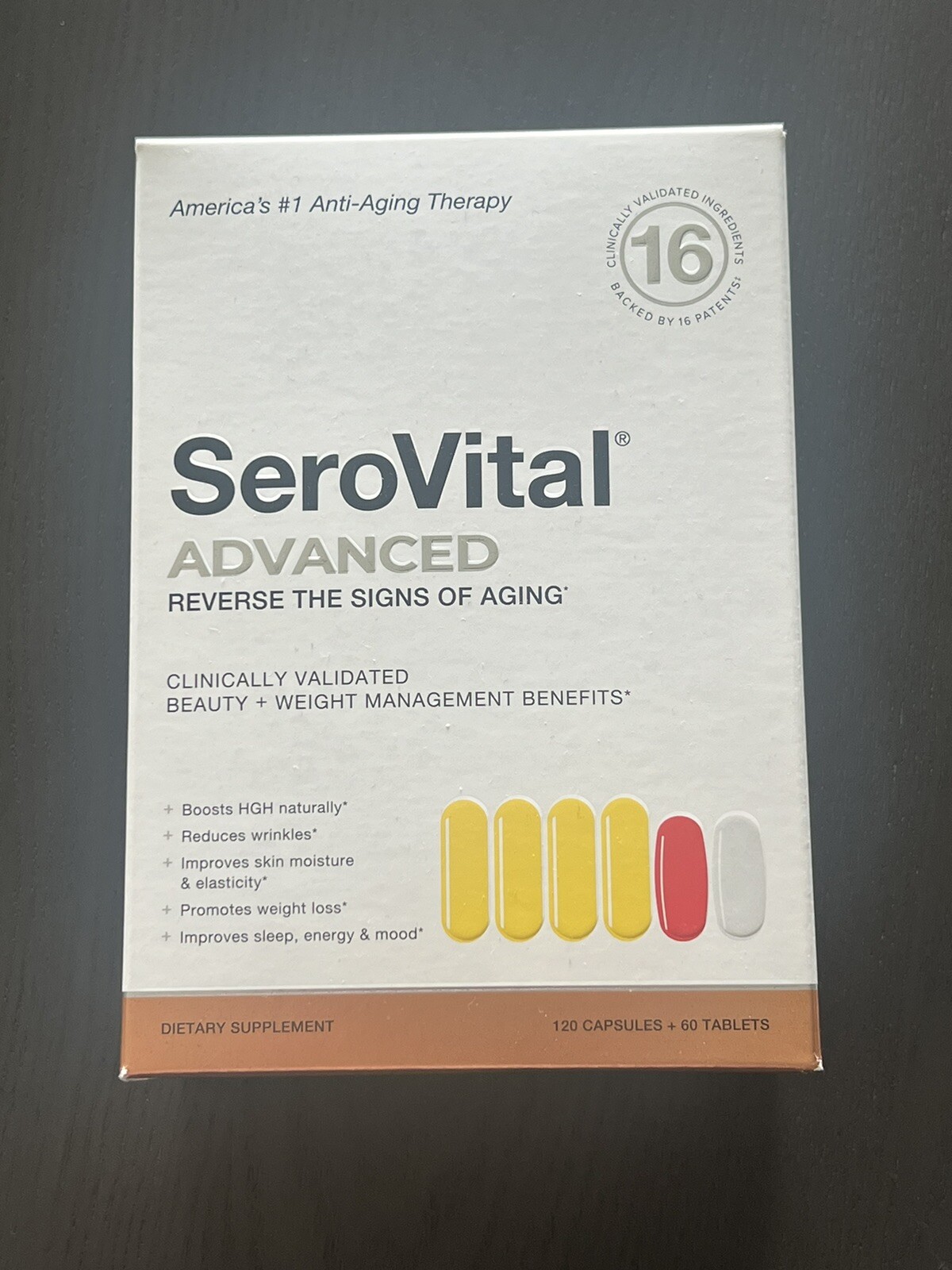 SeroVital Advanced Dietary Supplement 120 Capsules + 60 Tablets EXP 7/2026 NEW!!