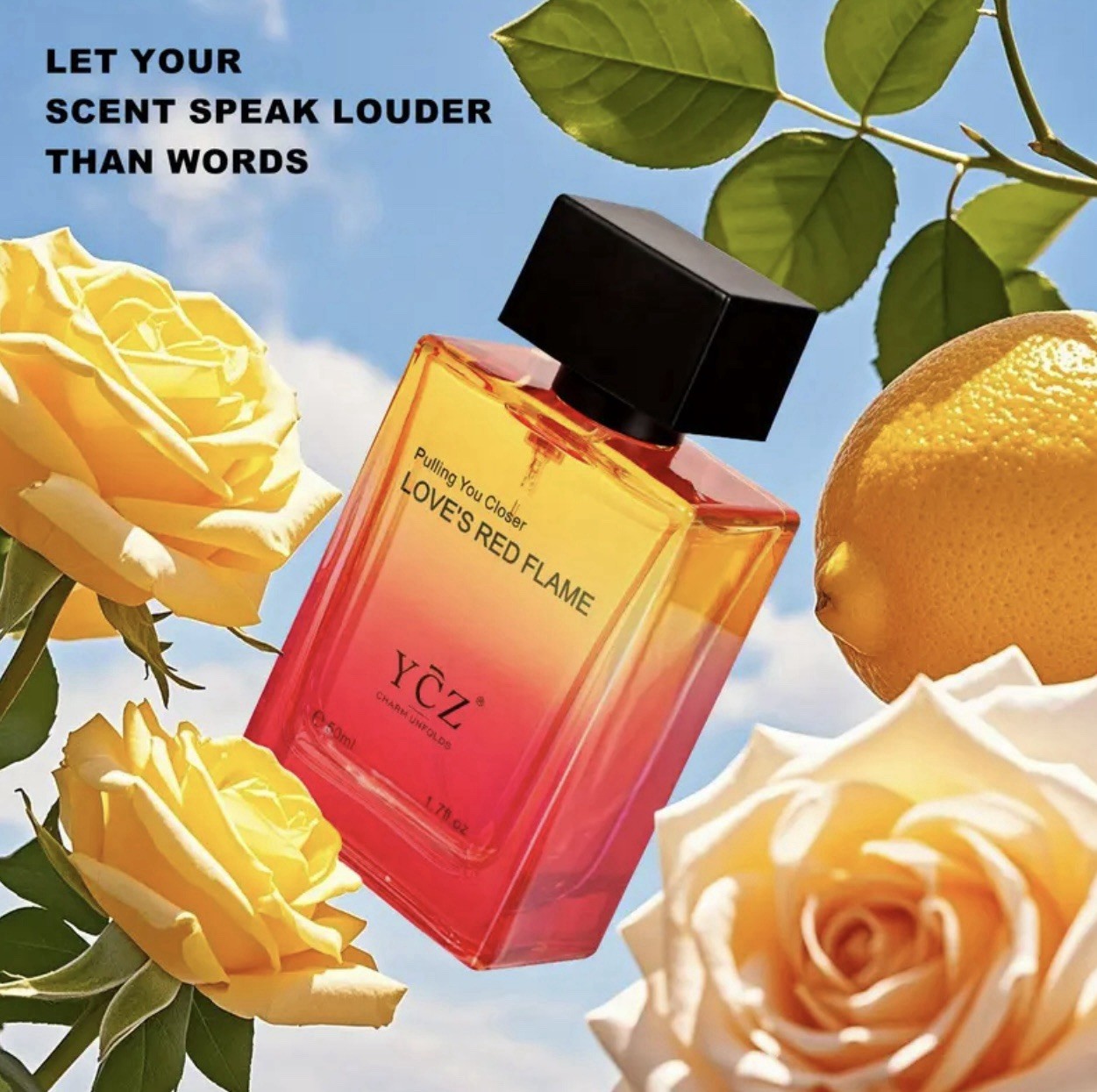 Ycz LOVE’S RED FLAME Perfume Men, Long-Lasting Fragrance, 50 ml (1.65 fl. Oz)