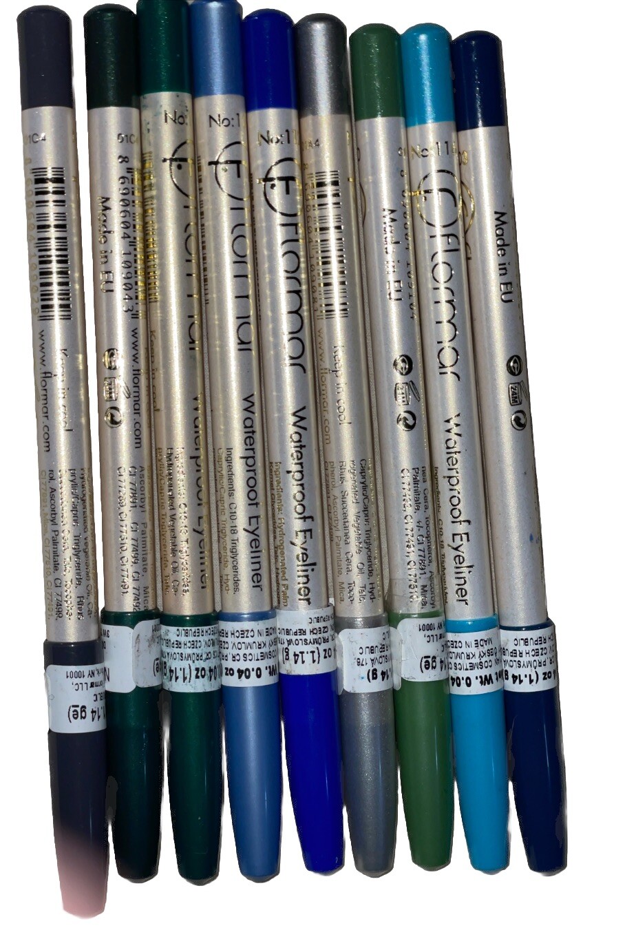 B1G1 9 Pc Flormar Waterproof Eyeliner Pencil Assorted Colors 1.14g .04oz Read