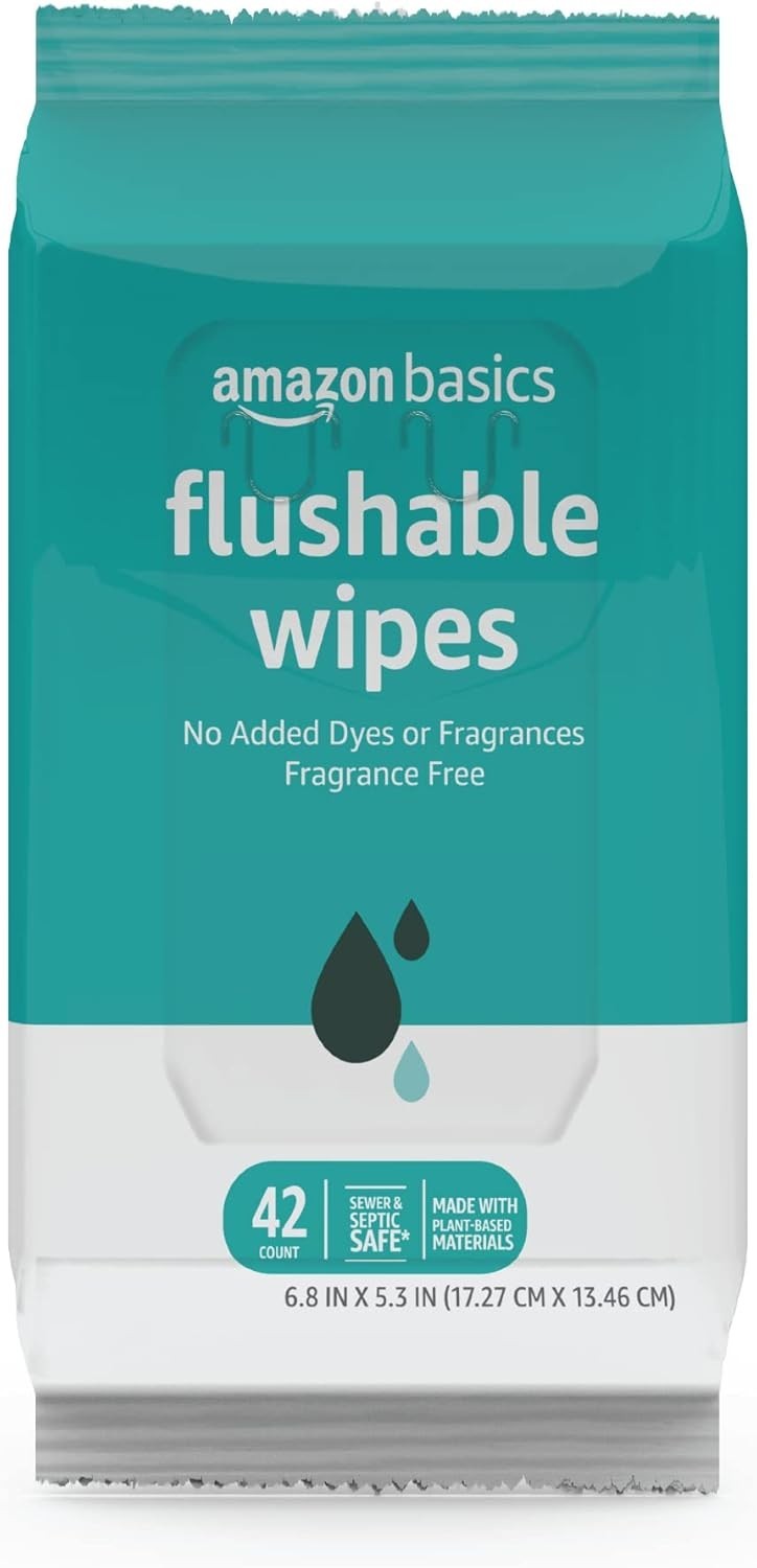 Flushable Adult Toilet Wipes – Fragrance-Free & Eco-Friendly, 336 Total Wipes