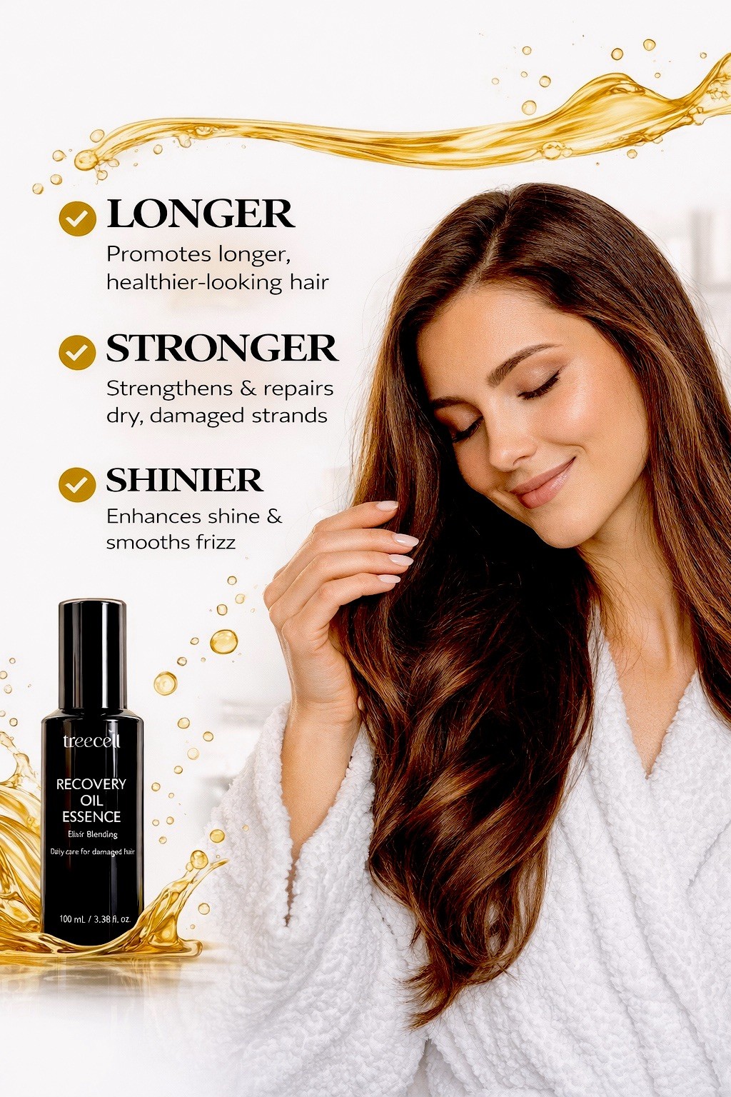 Treecell Recovery Oil Essence For Damaged Hair Daily Care 3.38oz AUTHENTIC