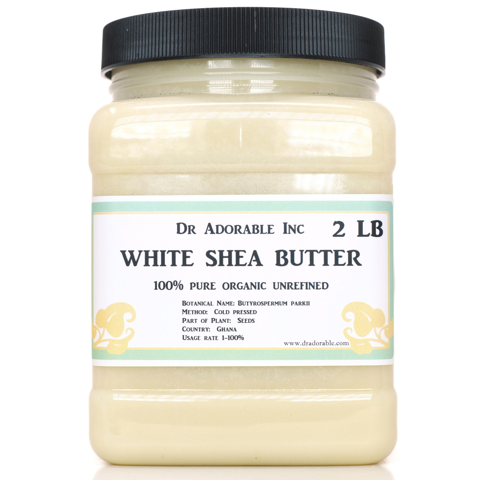 Premium High Quality WHITE Shea Butter Unrefined Raw Organic 32 OZ/2 LB