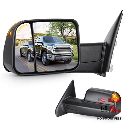 Towing Mirrors for Dodge Ram 1500 2002-2008, 2500 3500 2003-2009 Power Heated