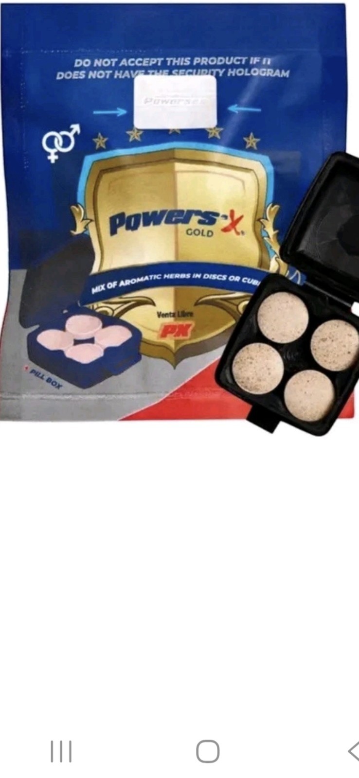 Powers-x Gold Aromatic Herbs, Chontaduro, Borojo Tablets 4 Count Unisex