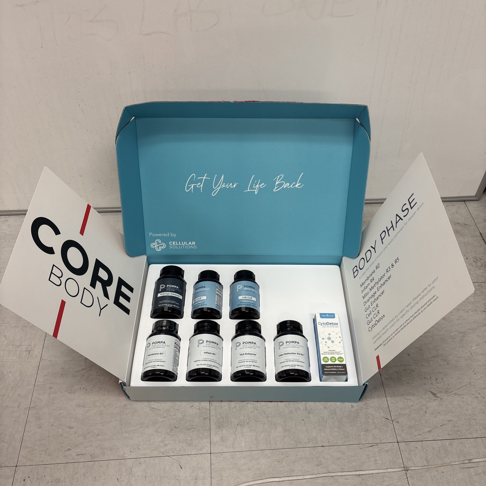 Dr Pompa CELLULAR SOLUTIONS New Sealed CORE Brain Phase Supplements