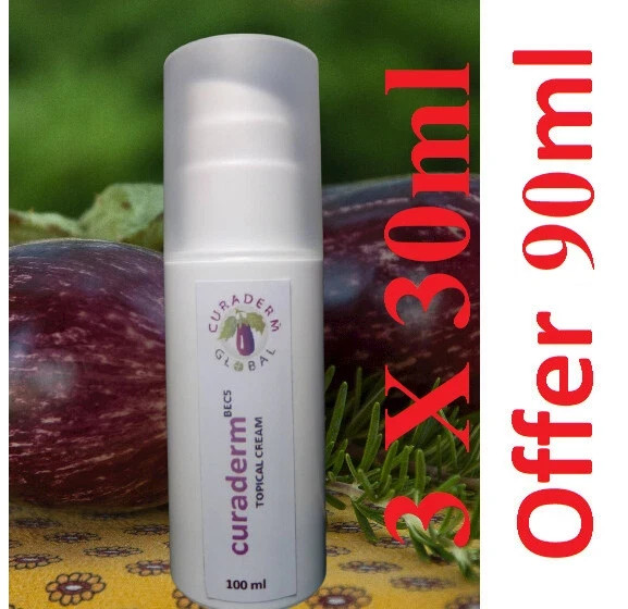 3 X Curaderm BEC5 Cream 30ml * 3 = 90ml New Formula. Full Spectrum ⭐⭐ ORIGINAL ⭐