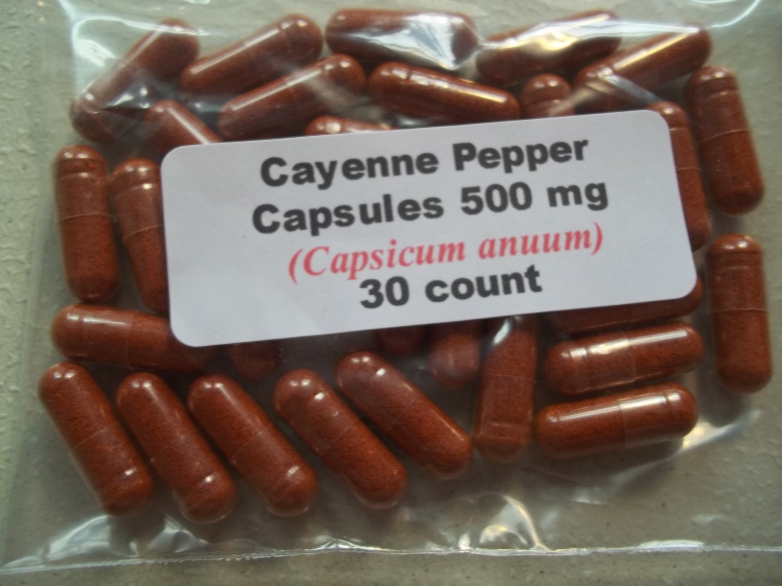 Cayenne Pepper Powder Capsules 130m HU (Capsicum annuum) 500 mg – 30 count