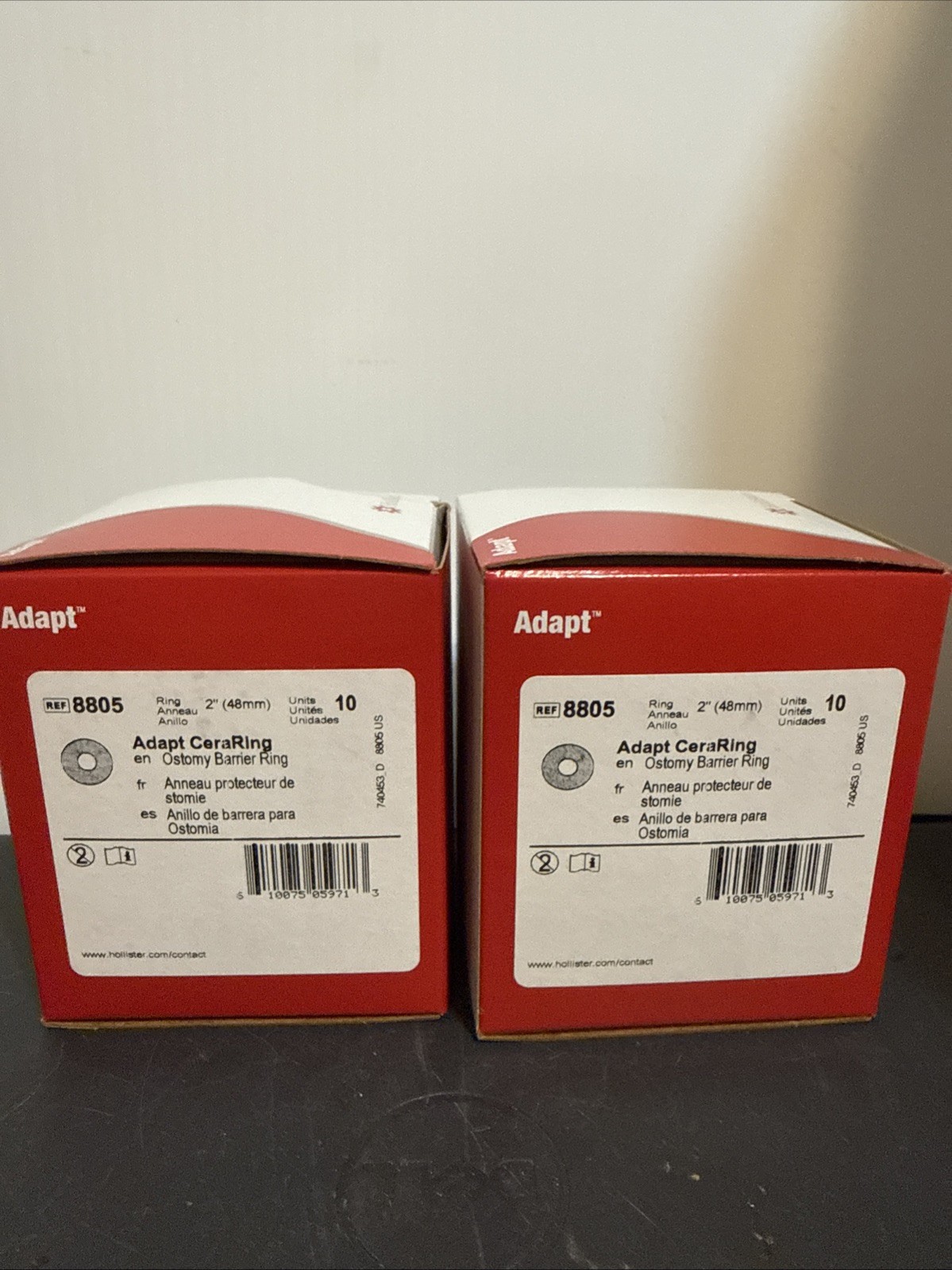 2 Boxes Hollister 8805 Adapt CeraRing Ostomy Barrier Rings 2″ Exp 2030