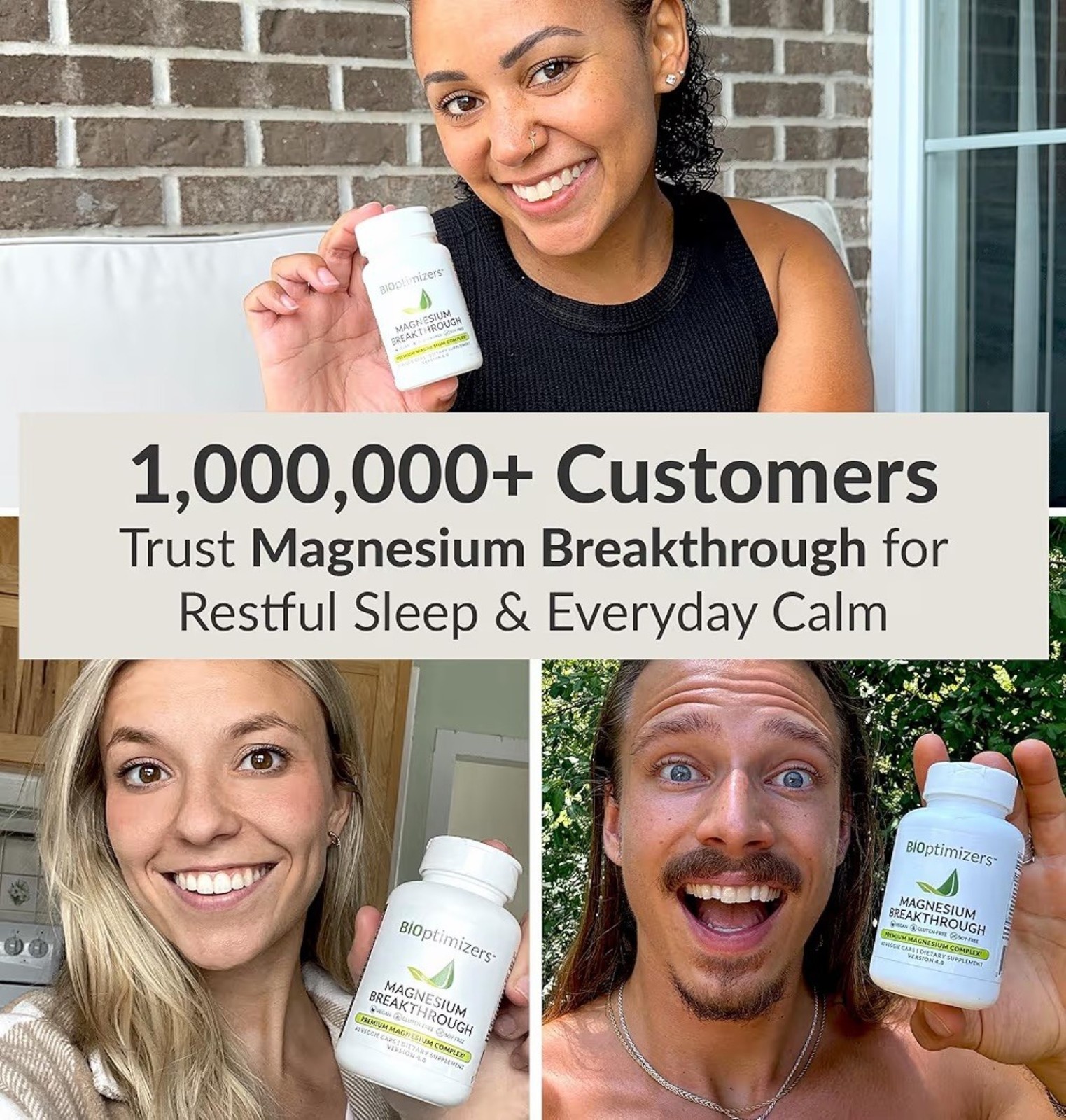 Bioptimizers Magnesium Breakthrough all 7 essential forms, 60 -capsules