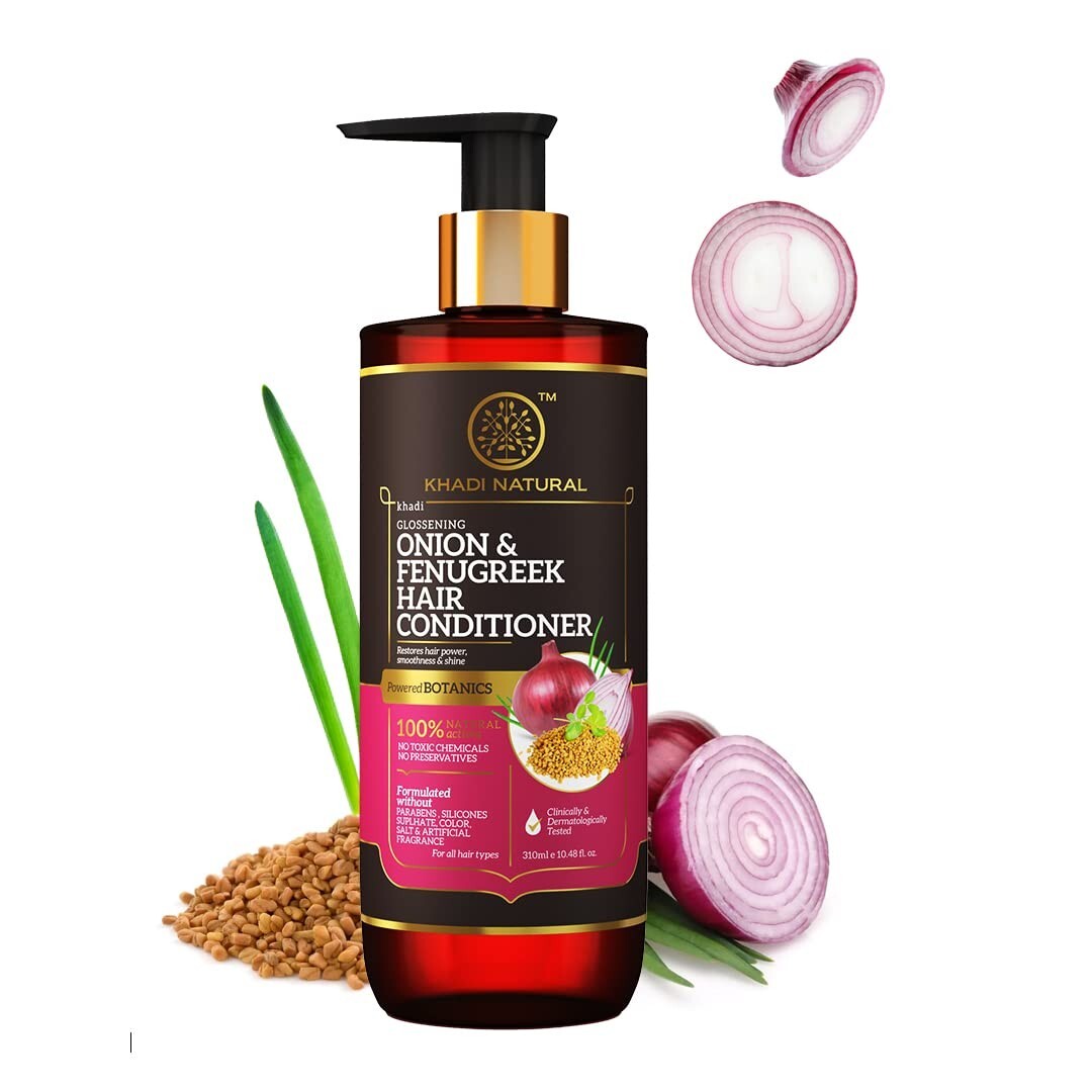 KHADI NATURAL Onion & Fenugreek Hair Conditioner- POWERED BOTANICS 310ml