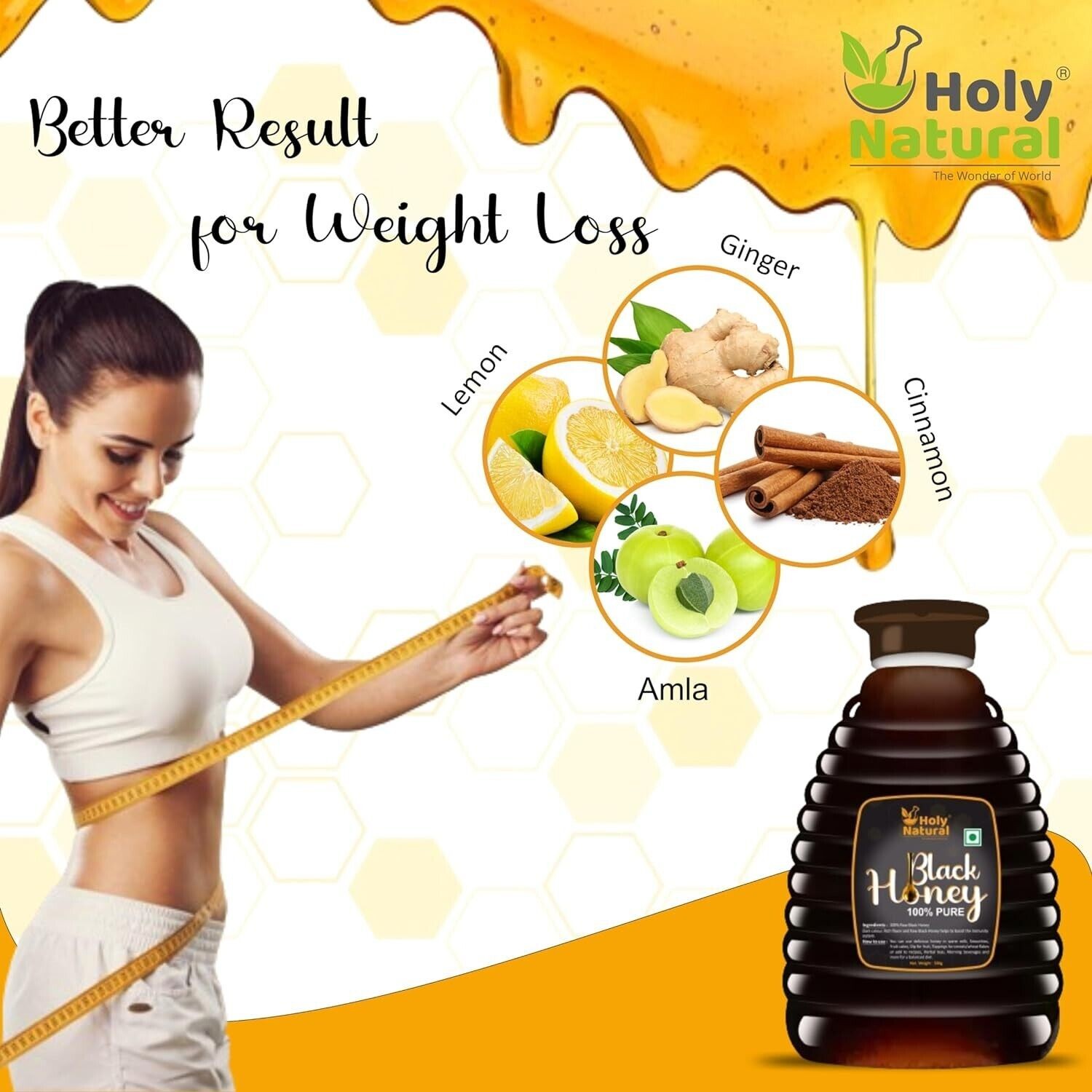 HN Black Honey (500 gm) | Pure & Natural | No Added Sugar & Color
