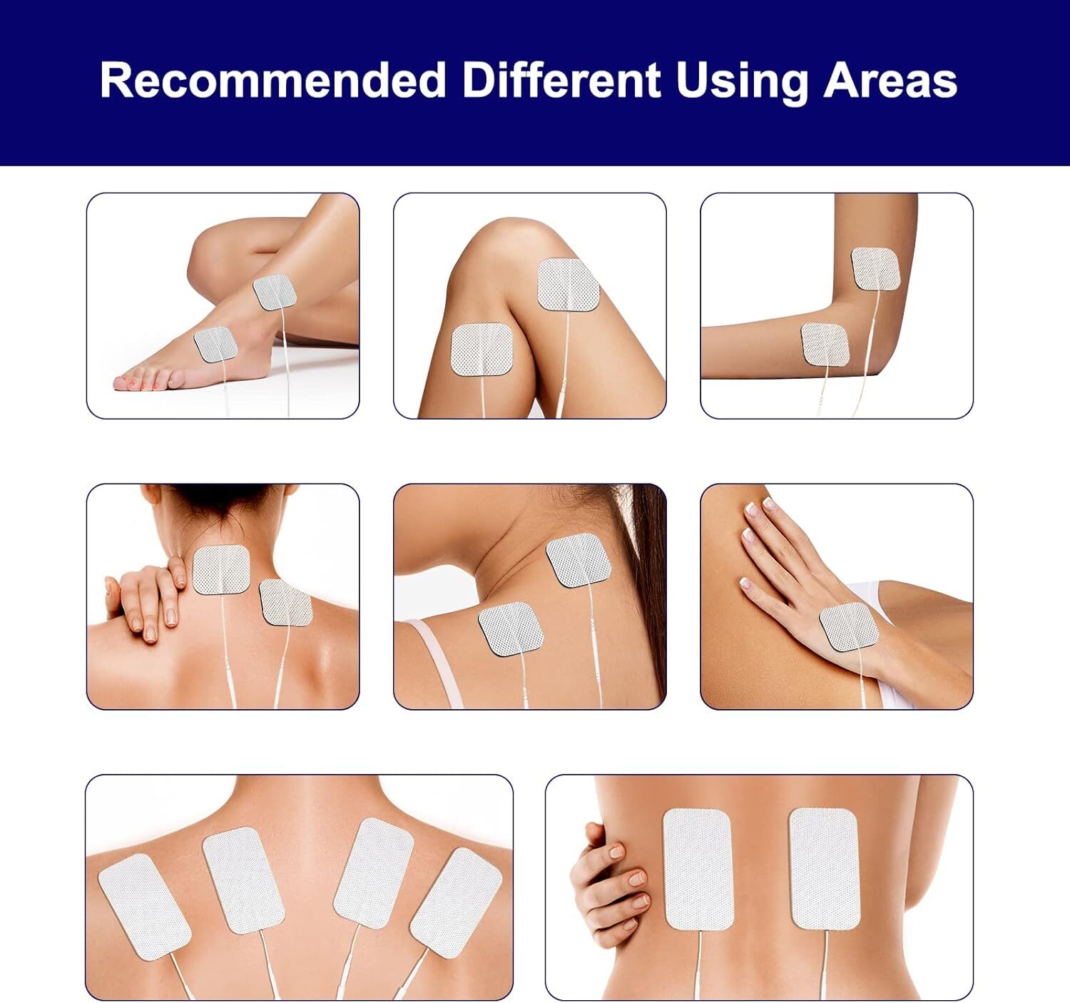 40 TENS Electrode Pads EMS Replacement Unit 7000 3000 2×2 Muscle Stimulator BULK